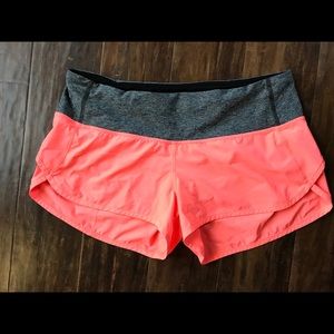 Lululemon neon orange shorts!